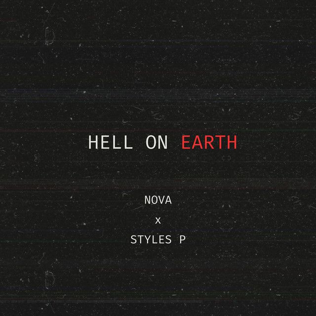 Hell On Earth single cover: title in red on black
